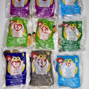Vintage Ty McDonalds Happy Meal Beanie Babies Lot Of 10 Sealed Bags #11/BB20