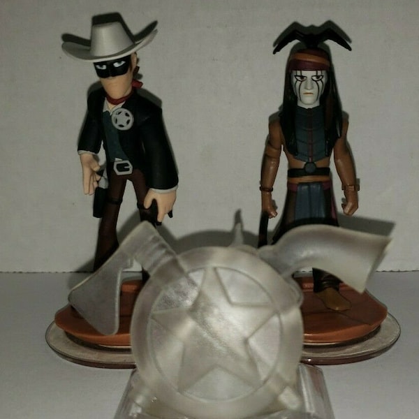 Disney Infinity Lone Ranger & Tonto Character Figure Lot of 3 PB70