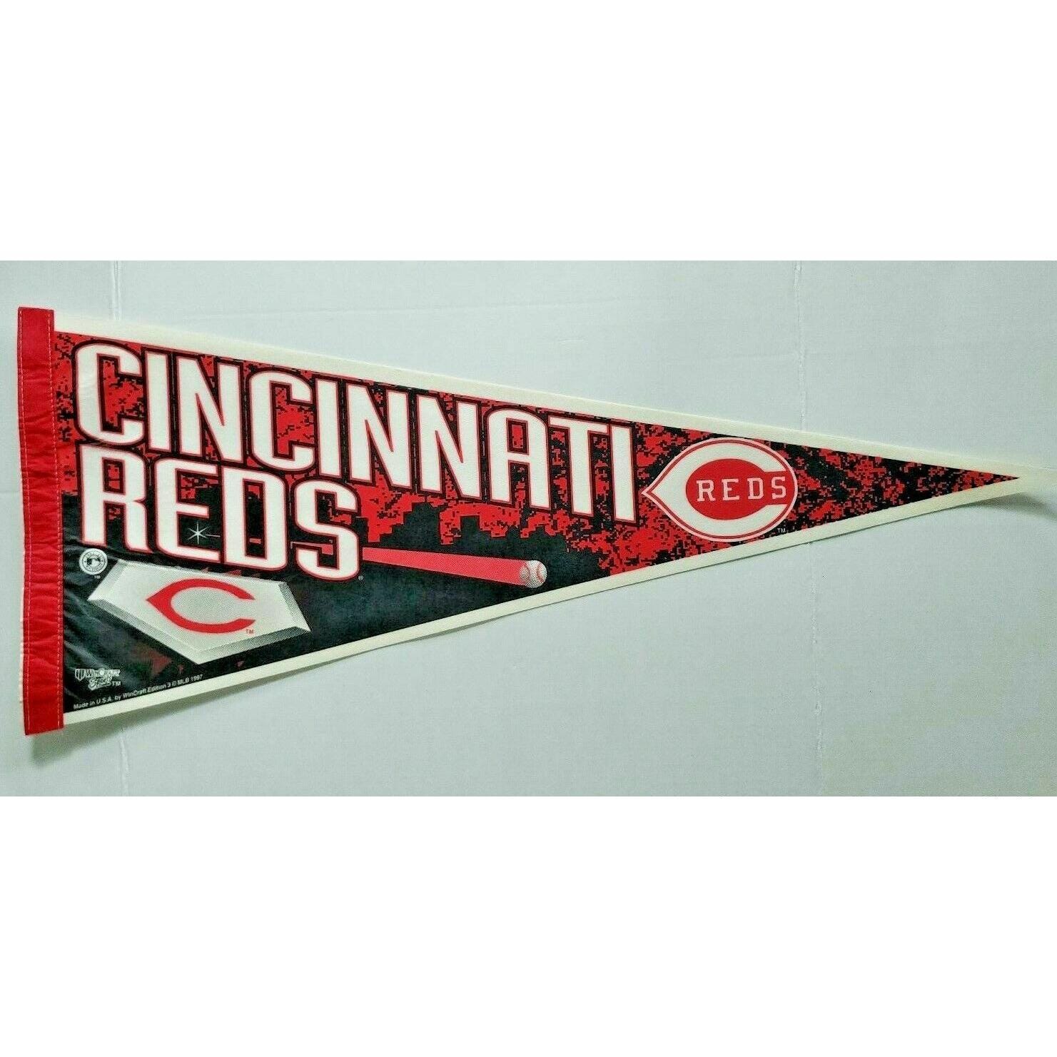 Rare Vintage 1997 MLB Pennant Cincinnati Reds WinCraft Sports 12" x 30" NOS