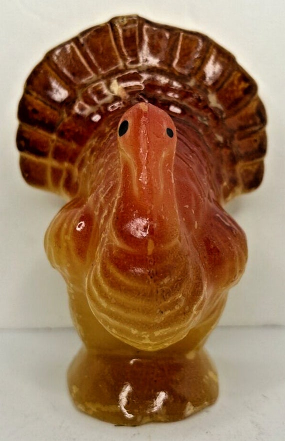 Vintage thanksgiving turkey candle 4" sku h517