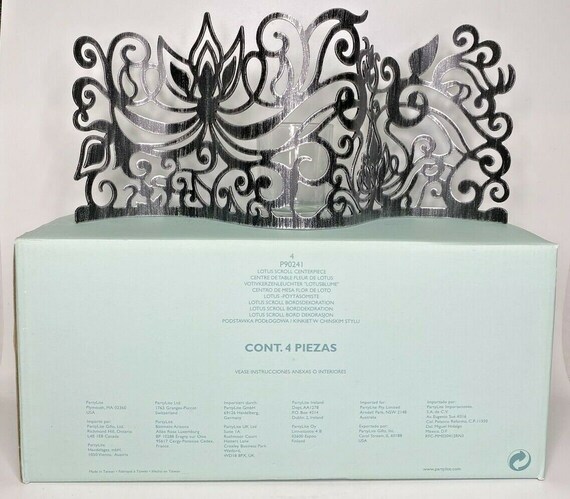 Vintage Retired Partylite lotus scroll centerpiec… - image 2