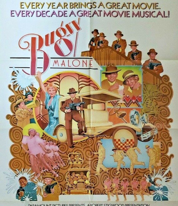 Buy 1976 Bugsy Malone Movie Poster 27 X 40 Scott Baio, Jodie Foster 76/196  P-2 Online in India - Etsy