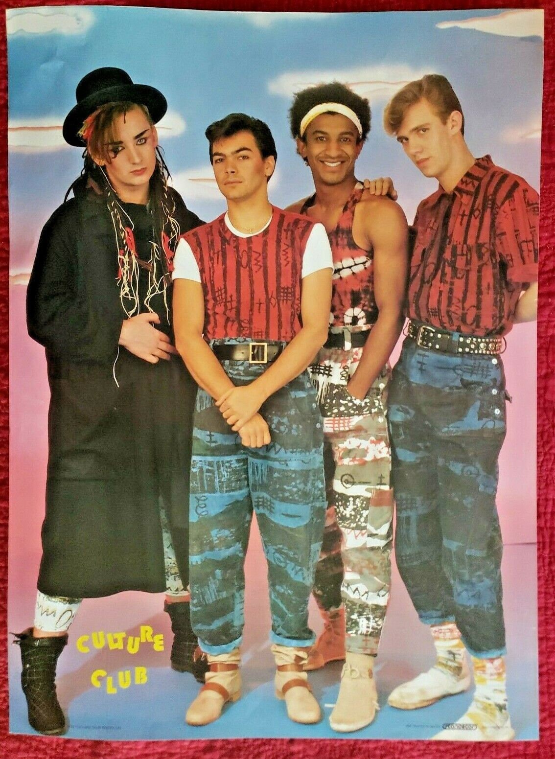 Vintage 1984 culture club boy band concert poster Etsy