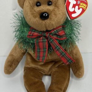 Vtg ty beanie baby &quot;hollydays&quot; retired holiday teddy bear bb23