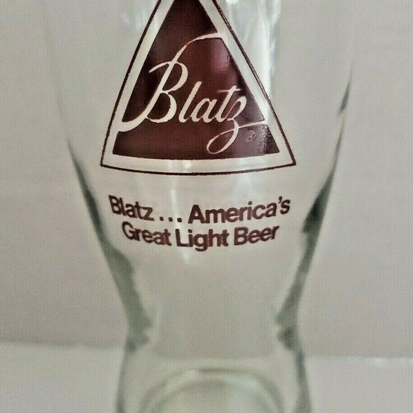 1970's Blatz American's Great Light Beer Barware Glass 10 oz Pilsner U197