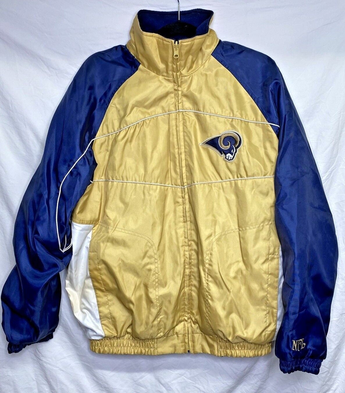 Vintage NFL - St. Louis 'Rams' Big Logo Faux Leather Jacket 1990's