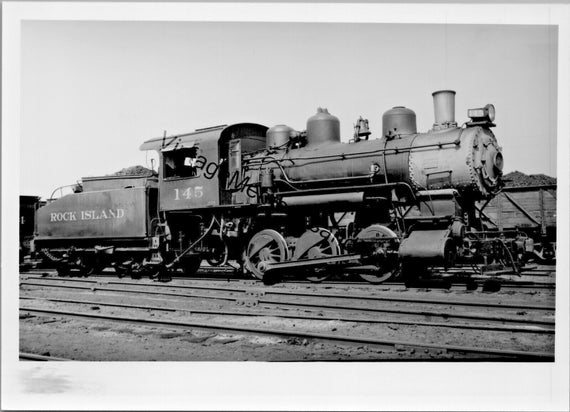 Vintage Rock Island Railroad Railway 145 Steam Lo… - image 1