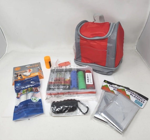 Emergency Survival Kit Disaster Earthquake Mini Bag 8 Piece Etsy