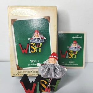 Hallmark keepsake, handcrafted 2002, “wish” paintbox pixies ornament u16