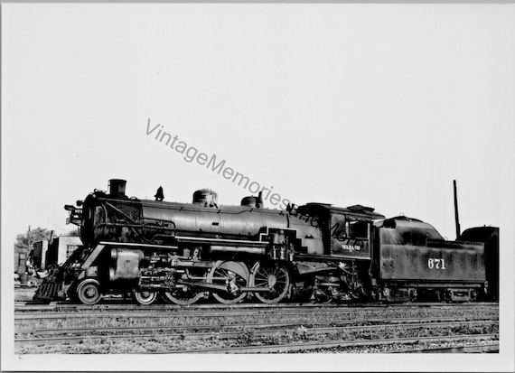 Vintage wabash 671 steam locomotive 5"x7" real ph… - image 1