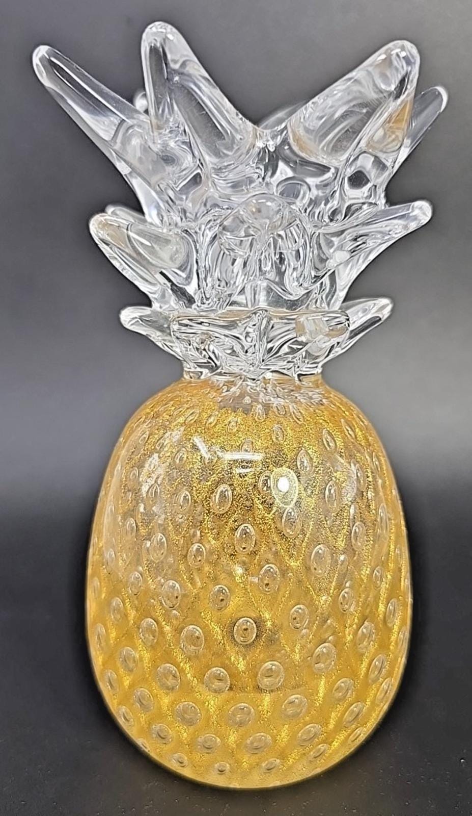 Marcolin Sweden Art Gold Fleck Glass Apple, Controlled Bubble