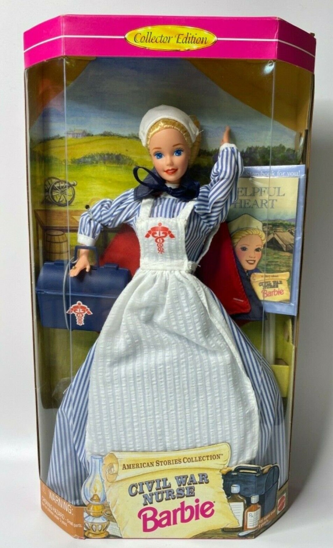 1995 Barbie civil War Nurse Doll American Stories Collection Nib3
