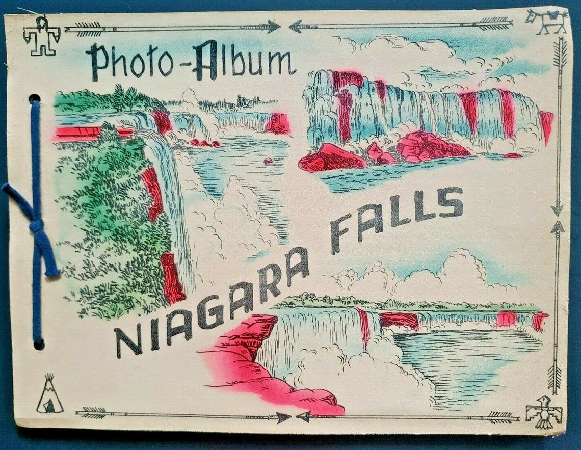 Vintage1950's Niagara Falls Scrapbook Photo Album W/ 24 Etsy