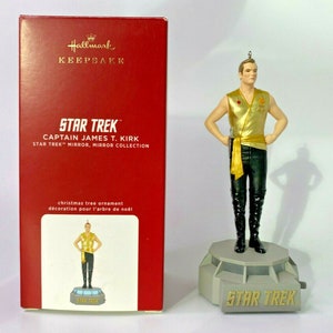 Vtg hallmark star trek captain james t. kirk ornament u64/6061
