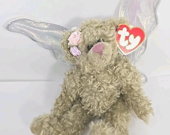 1993 Ty Beanie Baby "Rafaella" Retired Fully Jointed Tan Bear Butterfly BB29