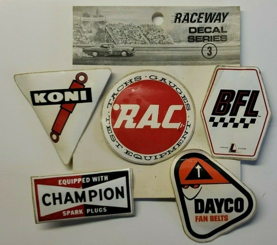 1960-70's raceway decal series 3 automotive decal… - image 1