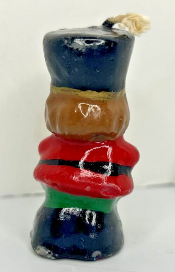Vintage christmas little drummer boy candle 2.25" sku h651 View 2