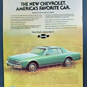 Original 1978 Chevrolet Caprice Classic Impala Bel Air Dealer | Etsy