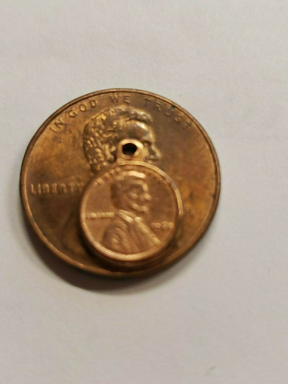 Miniature us lincoln penny 1964 mini token charm pendant Etsy