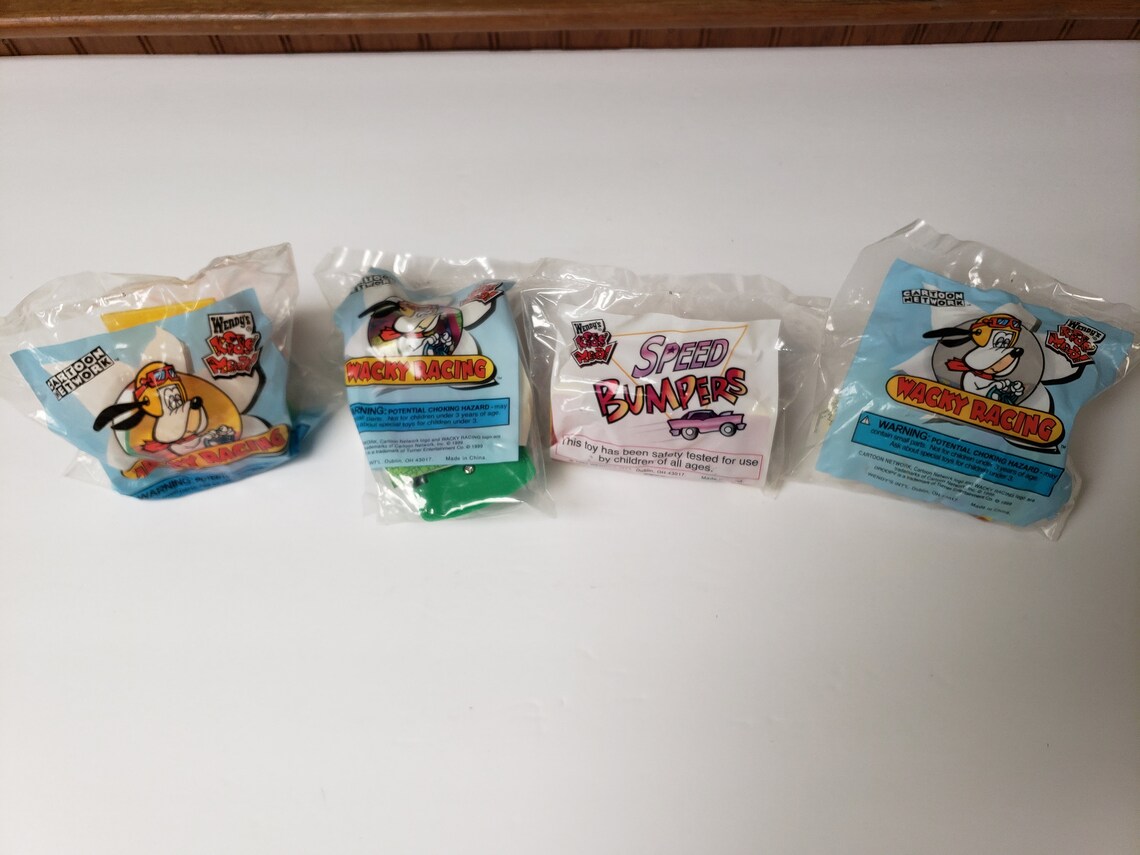Vintage Wendy's Kids Meal Toys From 1999 Wacky Racers Lot Etsy India