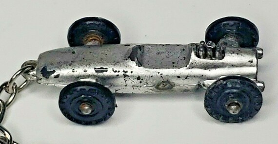 1960's rare race car keychain vintage vending charm n… - Gem