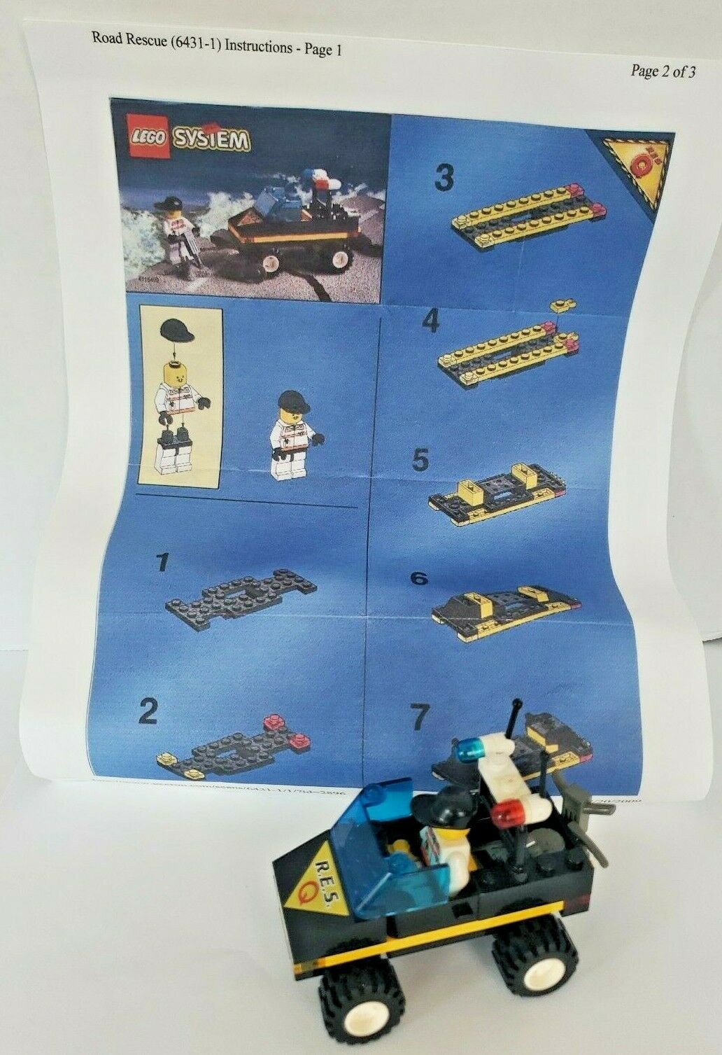 Lego Town Res q 6431 Road Rescue 95 Complete Instructions Sh 5 Etsy