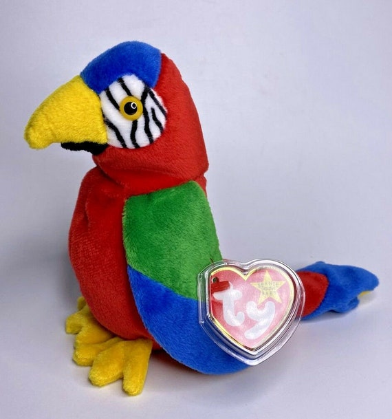 1998 Ty Beanie Baby "Jabber" Retired Parrot BB14 - image 1