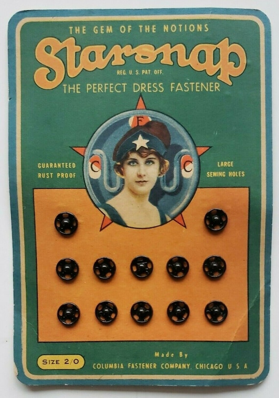 1920's starsnap size 2/0 complete card the perfec… - image 1