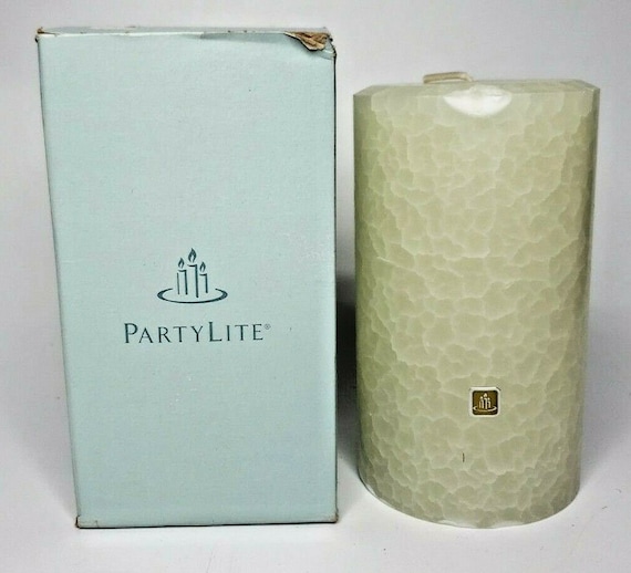 PartyLite 3" x 5" Cucumber Mint Pillar Candle New 