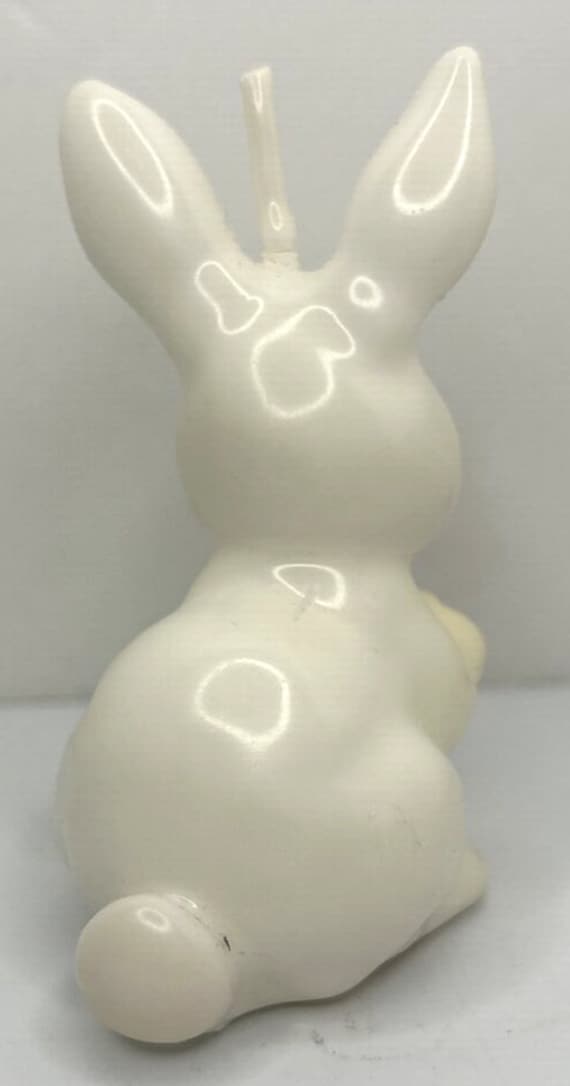 Vintage springtime easter bunny candle 3" sku h391 - image 2