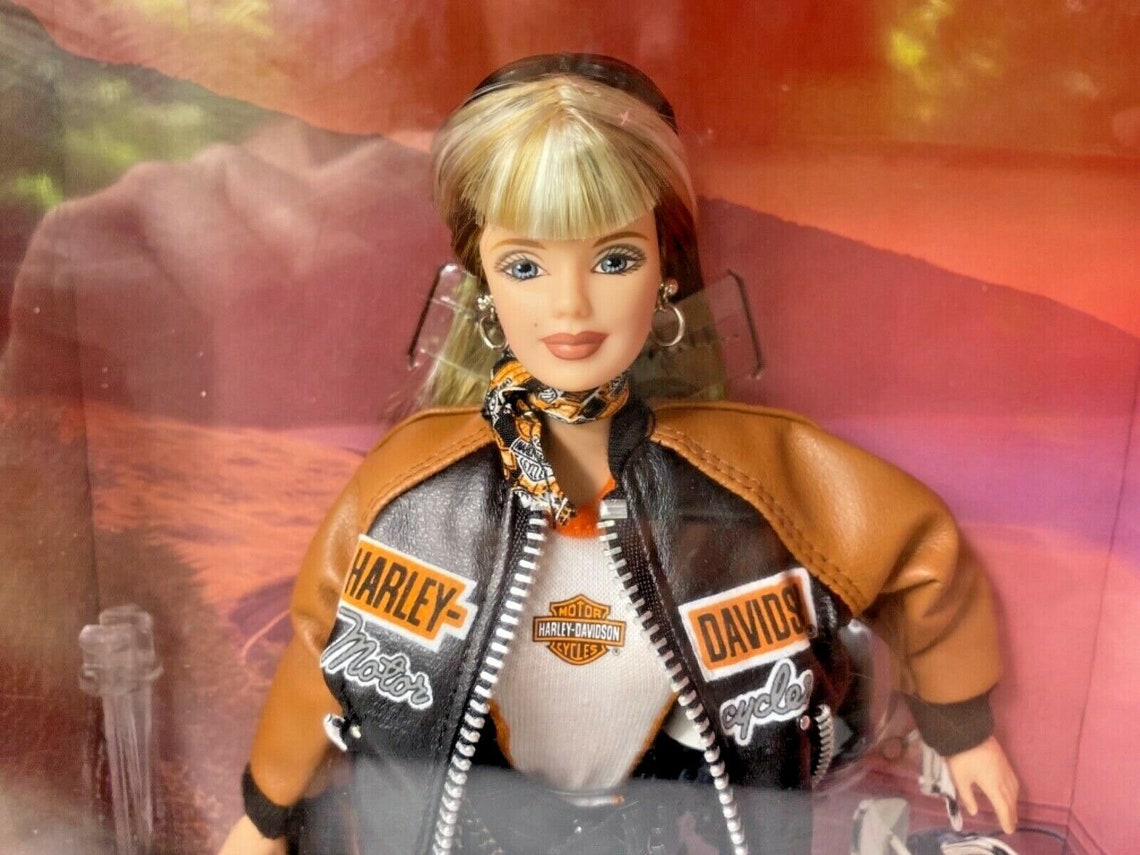 1999 Barbie Harley-davidson Doll Nib 4 - Etsy
