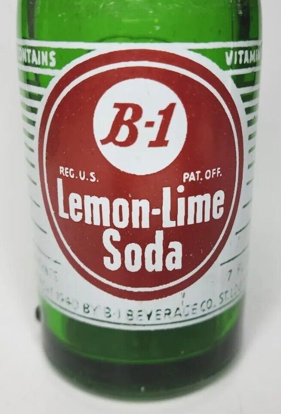 Vtg 1960's pop acl soda bottle 7oz b-1 lemon lime… - image 3