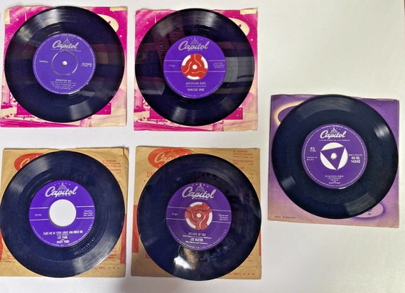 Lot of 9 vintage 7in vinyl records by captiol rec… - image 3