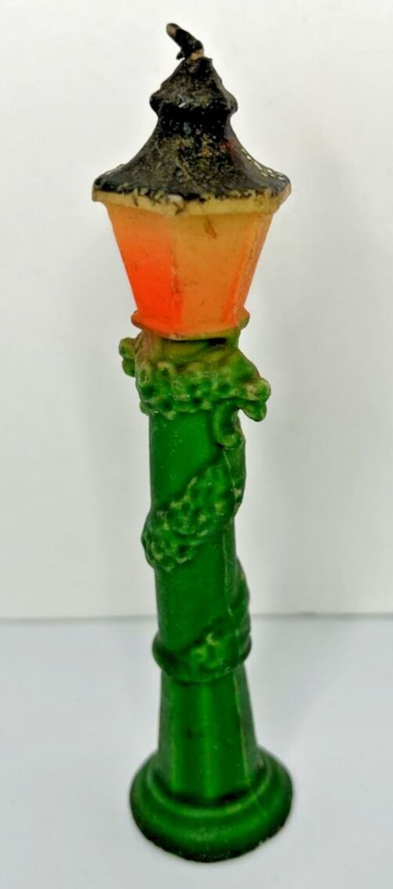 Vintage christmas holiday lightpole candle 5" sku 