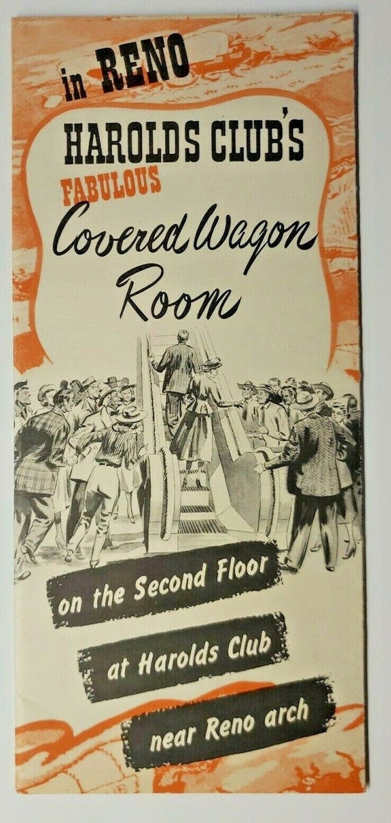 Harold's club covered wagon room reno nv brochure 