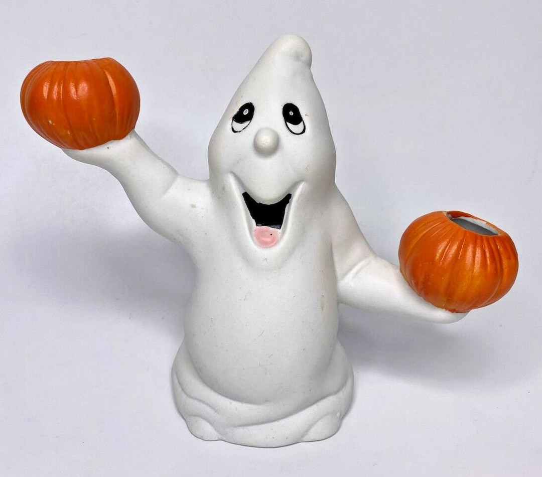 Vintage Halloween Ceramic Ghost Candle Holder U90 - Etsy
