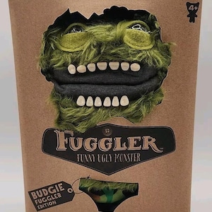 Vintage RetiredFuggler Plush Funny Ugly Monster Budgie Fuggler Ed. #37 Ct Underoo McGoo Green