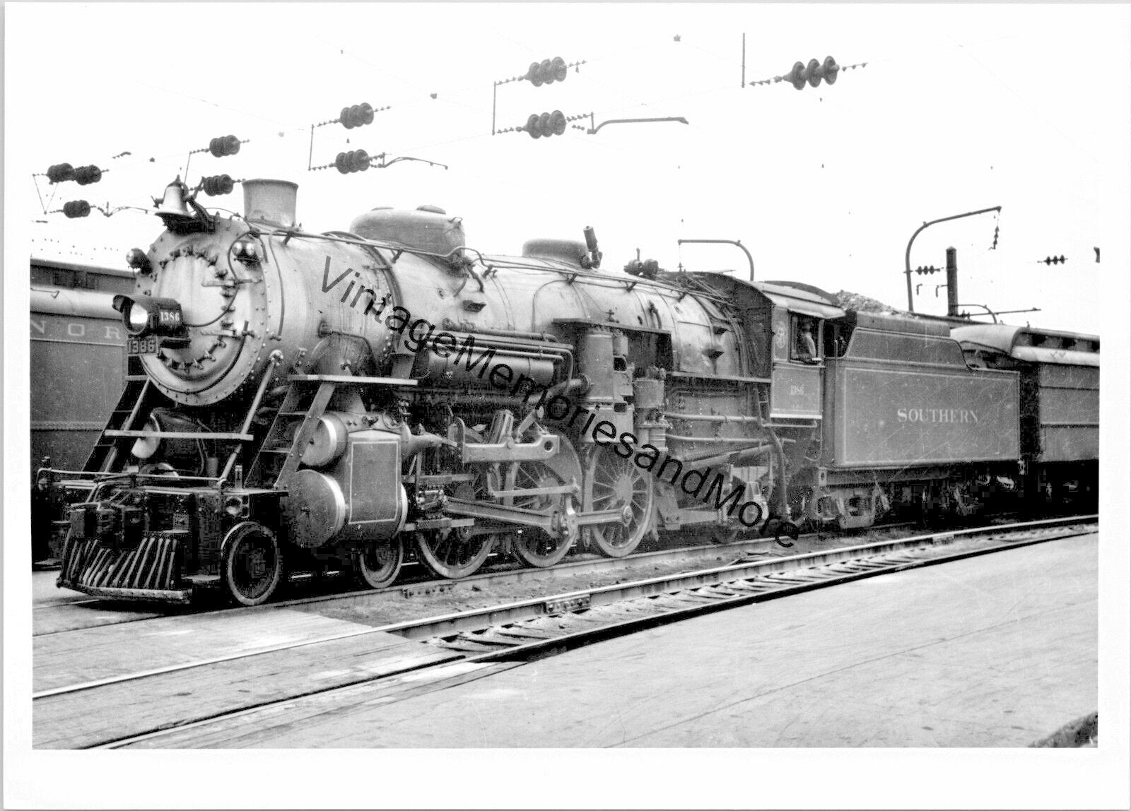 Vintage Southern Railway Railroad 1386 Steam Locomotive T3