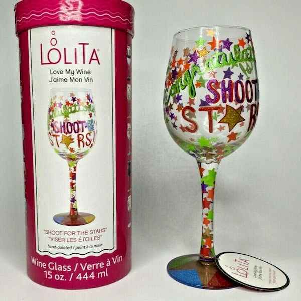 Lolita "Shoot For The Stars" Wine Glass U66/1785