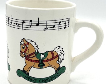 Vintage 1980's Telco Rocking Horse Christmas Mug SKU U221