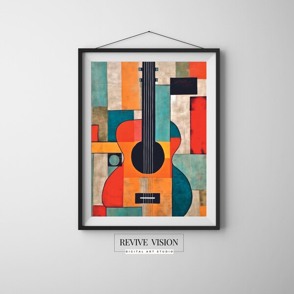 Guitar Wall Art | Instant Digital Download | Wall art | Home decor | Printable art | Guitar Print | Digital Wall Art