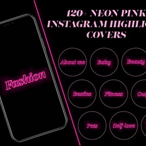 120+ Neon Pink Instagram Highlight Covers | IG Story Icons Covers, Instagram Stories, Text Highlights, Influencer, Blogger, Lifestyle words