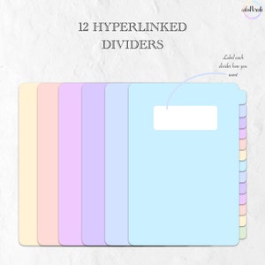 Digital Pastel Notebook With Marble Background | Bujo, Planner ...