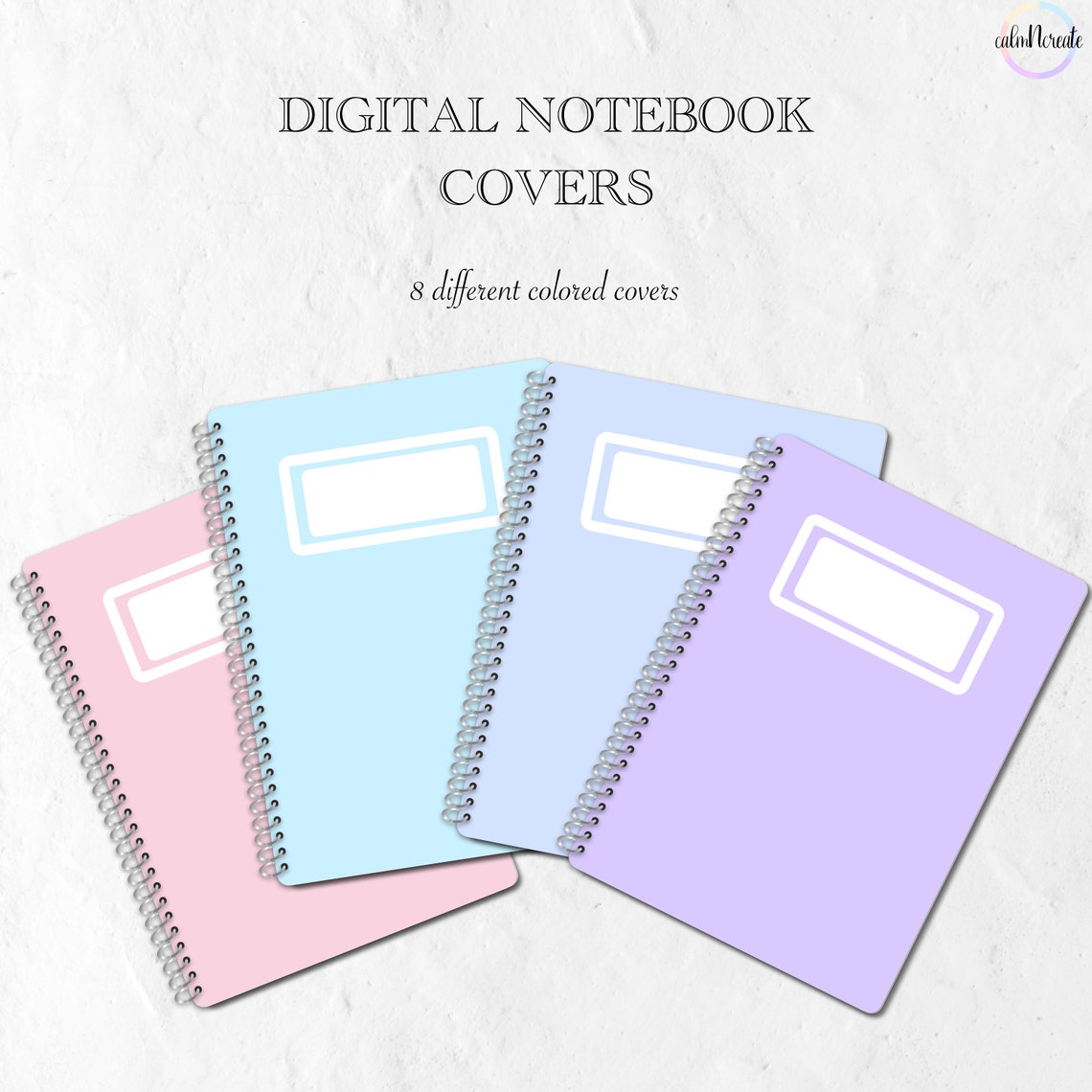 Digital Pastel Notebook With Marble Background Bujo, Planner, Goodnotes