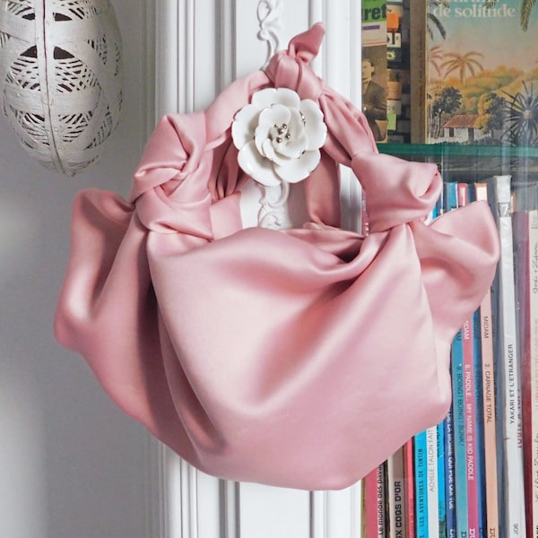 PETIT/GRAND sac à main Balerina en satin rose Furoshiki Knot/Petit sac à main/Sac à main en satin/Sac à main rose