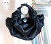 SMALL/BIG Black Satin Furoshiki Knot Handbag/Small Handbag/ Handmade Bag 