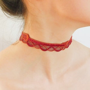 French Lace Choker, Buckle Lace Choker, Victorian Choker