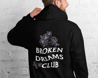 Broken Dreams Club Hoodie Soft Grunge Shirt Aesthetic Clothing Tumblr Clothing Grunge Hoodie Anti Social Club Back Print Hooded Etsy UK