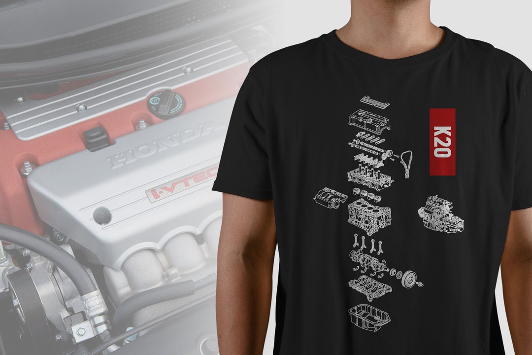Honda K20 K24 Engine Explode Civic / Integra Typer Shortsleeve Unisex