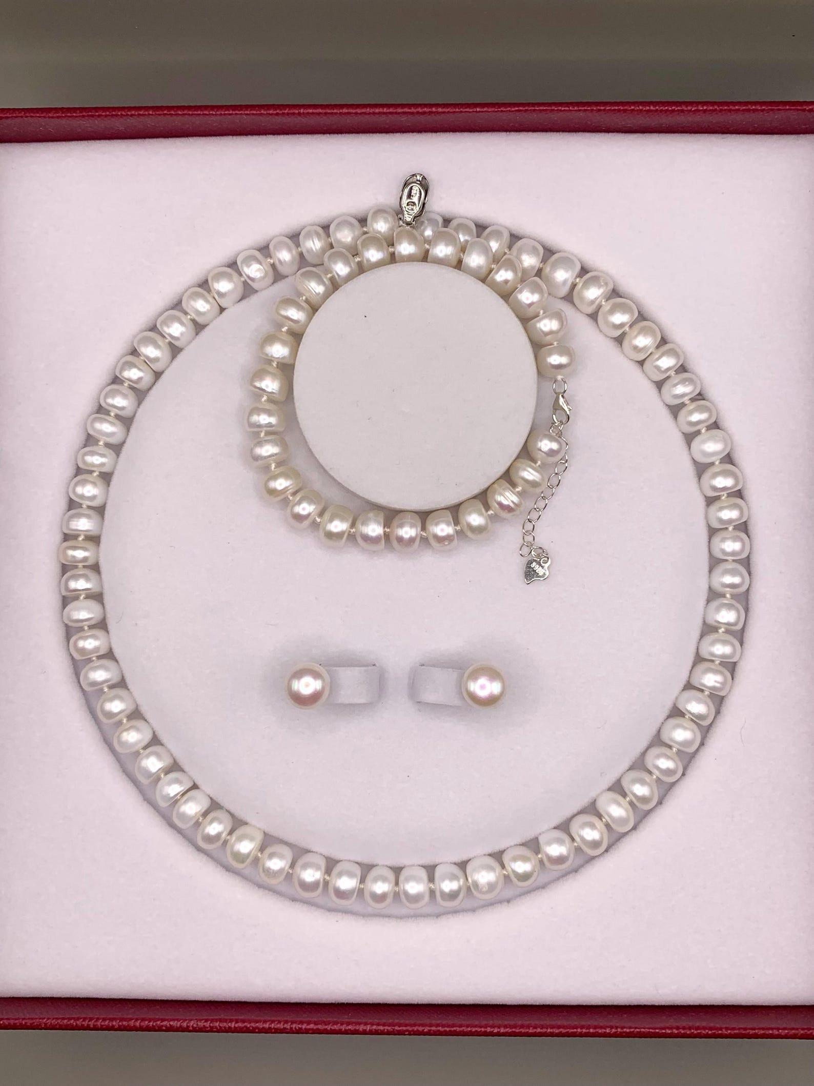 Freshwater Pearl & Sterling Silver Bead Necklace main image 0
